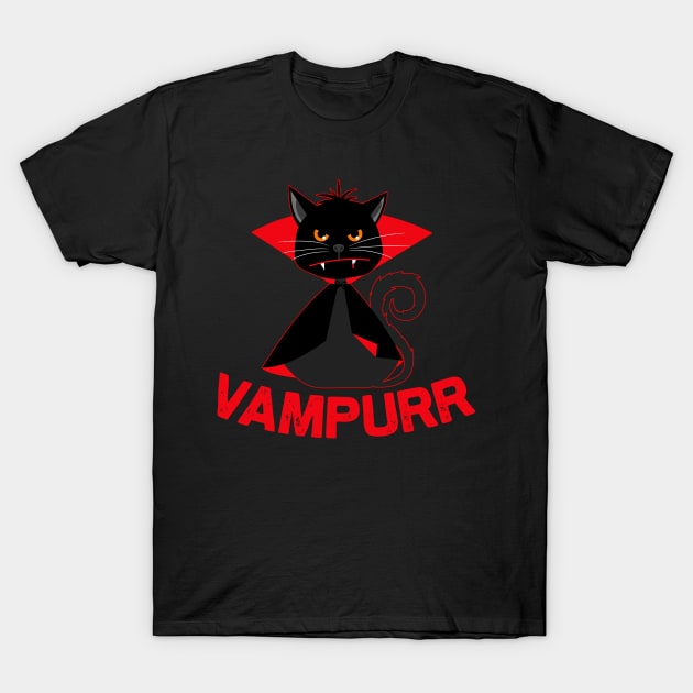 HALLOWEEN SCARY CAT VAMPIRE VAMPURR WOMEN GIRL T-Shirt by TerronesAdrianer